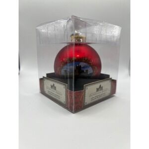 Downton Abbey Castle‎ Red Glass Christmas Ornament NIB Kurt Adler Collectible